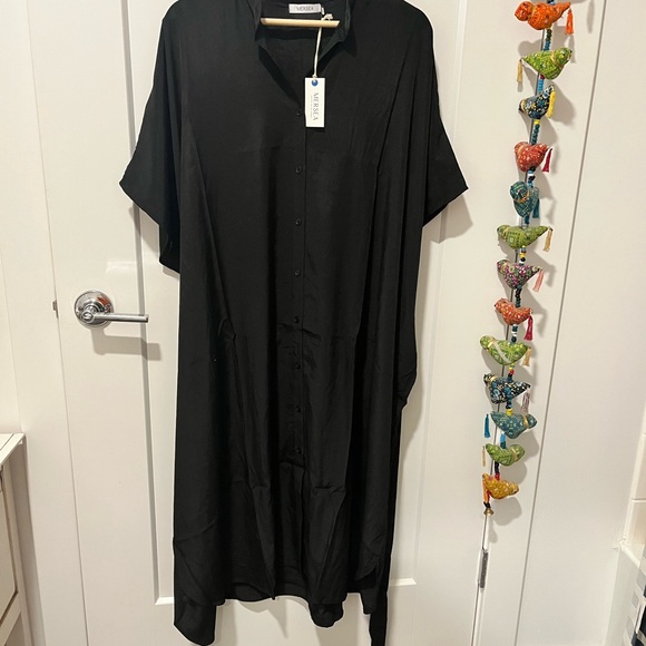 MerSea Mallorca Kaftan Dress, OS, NWT, Black - Picture 3 of 12